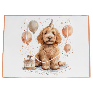 Goldendoodle Hund Geburtstagskuchen Große Geschenktüte