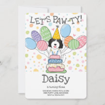 Goldendoodle Hund Geburtstagsparty Einladung