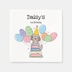 Goldendoodle Hund Geburtstagsparty Papier Napkins Serviette