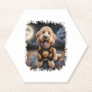 Goldendoodle Hund Halloween Untersetzer