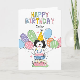 Goldendoodle Hund Happy Birthday Card Karte