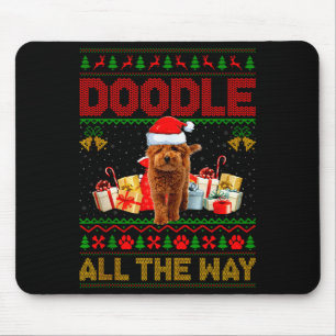 Goldendoodle Hund hässliche Weihnachtspullover Hau Mousepad