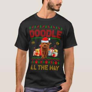 Goldendoodle-Hund hässliche Weihnachtspullover Hau T-Shirt
