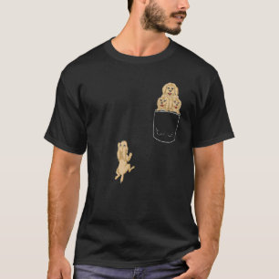 Goldendoodle Hund in Pocket Dog Lover für Kinder u T-Shirt