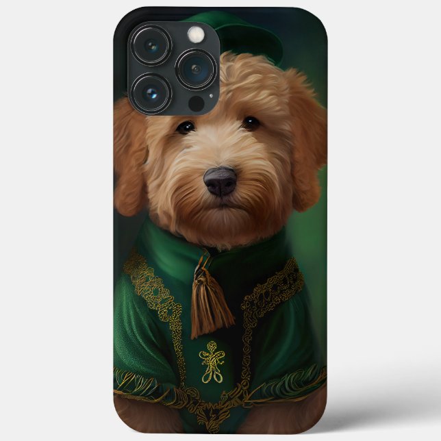 Goldendoodle Hund in St. Patrick's Day Dress Case-Mate iPhone Hülle (Rückseite)