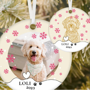 Goldendoodle Hund Personalisiert Zeichn Keramik Ornament