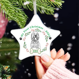 Goldendoodle Hund Personalisiert Zeichn Keramik Ornament