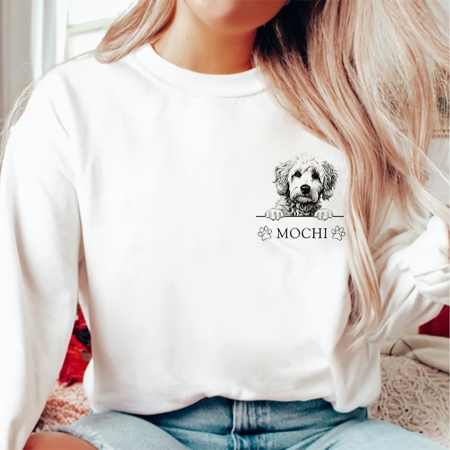 Goldendoodle Hund Personalisiert Zeichn Sweatshirt (Von Creator hochgeladen)