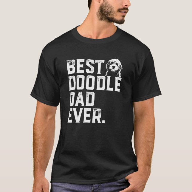 Goldendoodle Hund Vater Bester Doodle Vater je Ges T-Shirt (Vorderseite)