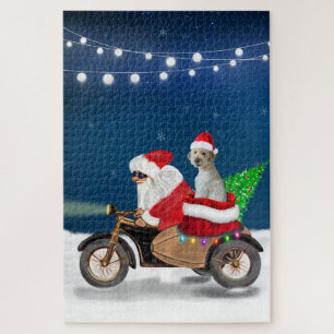 Goldendoodle-Hund Weihnachten Santa Claus Puzzle
