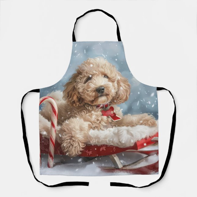 Goldendoodle Hund Weihnachten Schürze (Vorderseite)