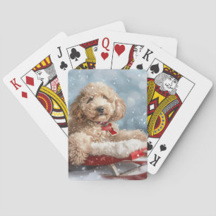 Goldendoodle Hund Weihnachten Spielkarten