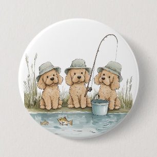 Goldendoodle Hunde angeln Button