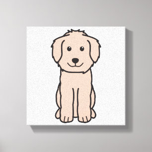 Goldendoodle HundeCartoon Leinwanddruck