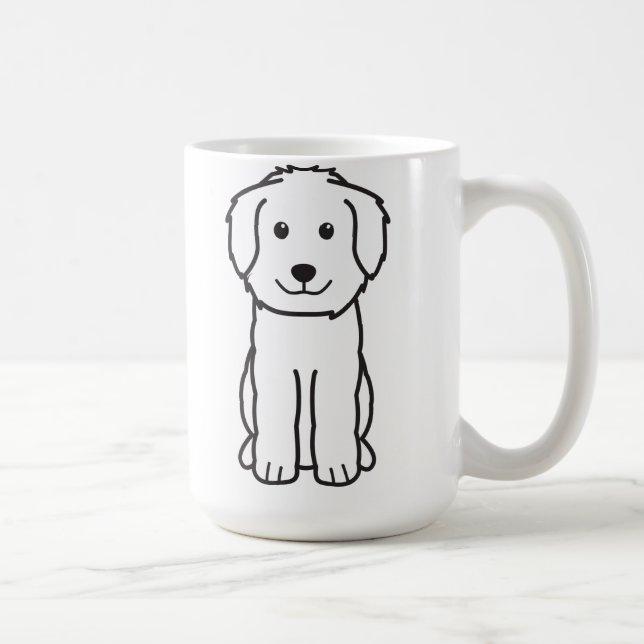 Goldendoodle HundeCartoon Tasse (Rechts)