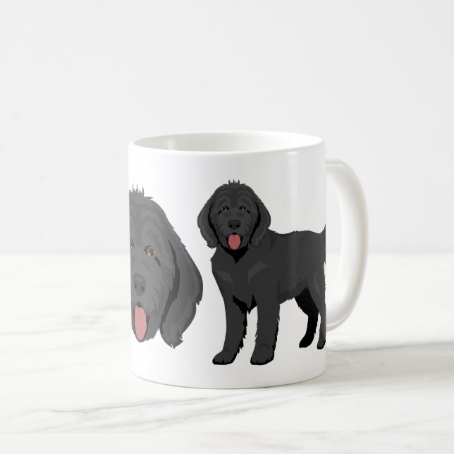 Goldendoodle-Hundemischung Kaffeetasse (VorderseiteRechts)