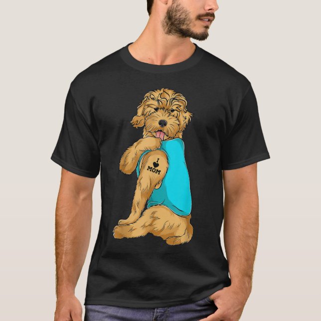 Goldendoodle I Liebe Mama Tattoo Apparel Dog Mama  T-Shirt (Vorderseite)