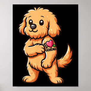 Goldendoodle I Liebe Oma Funny Dog Tattoo Poster