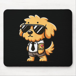 Goldendoodle I Liebe Vater Funny Dog Tattoo Mousepad