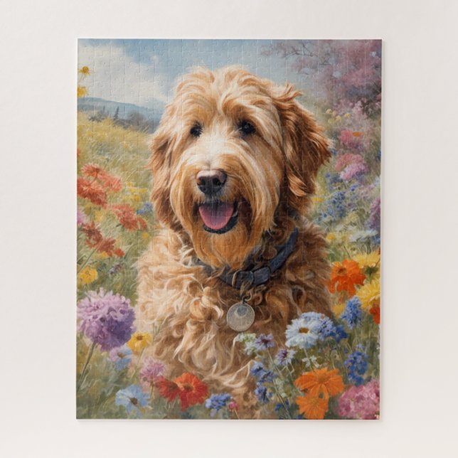 Goldendoodle im Blut Puzzle (Vertikal)
