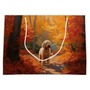 Goldendoodle im Herbst Leaves Fall Inspiriert Große Geschenktüte