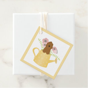 Goldendoodle im Wasser kann gelb sein Geschenkanhänger