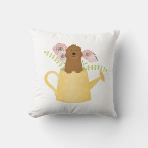Goldendoodle in Gießkanne Kissen