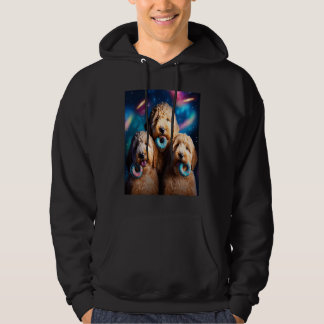 Goldendoodle In Space With Donuts Cute Doodle Boys Hoodie