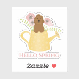 Goldendoodle in Wasserqualität Aufkleber