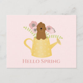 Goldendoodle in Wasserqualität Postkarte