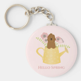 Goldendoodle in Wasserqualität Schlüsselanhänger