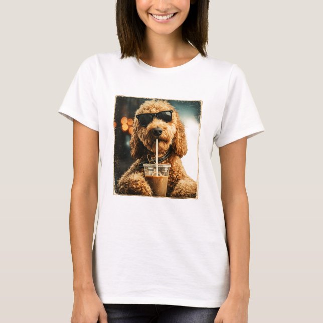 Goldendoodle-Kaffee-Shirt T-Shirt (Vorderseite)