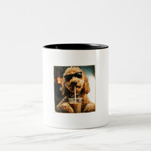 Goldendoodle-Kaffeetasse Zweifarbige Tasse (Mittel)