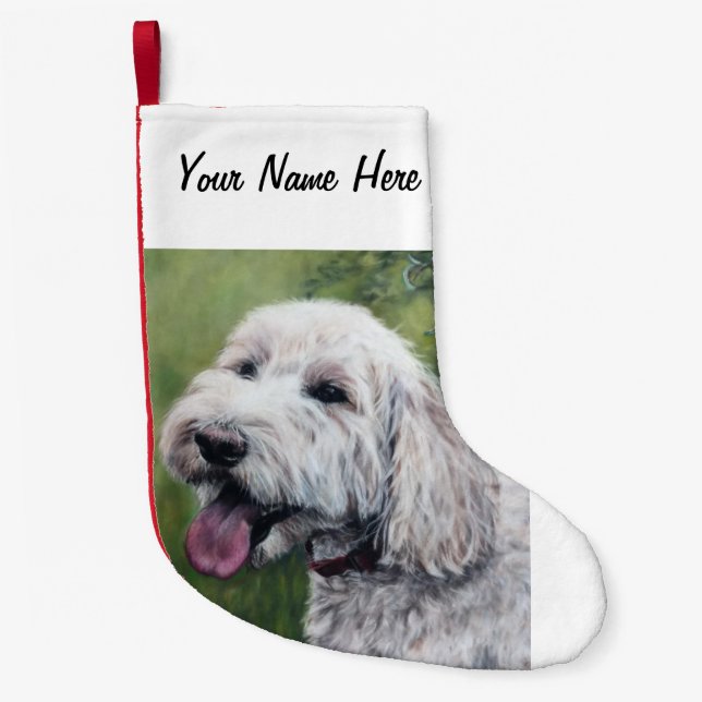 Goldendoodle Kleiner Weihnachtsstrumpf (Vorderseite)