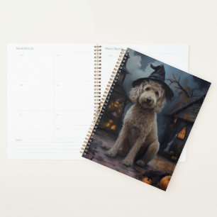 Goldendoodle-Kürbisse Halloween Gruselig Planer