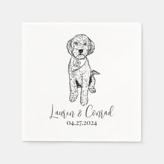 Goldendoodle Labradoodle Custom.Napkin Hund Hochze Serviette