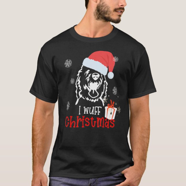 Goldendoodle Labradoodle I Wuff Christmas Hund Lie T-Shirt (Vorderseite)