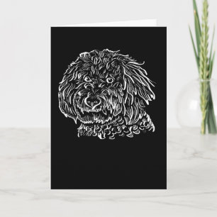 Goldendoodle Line art Gift Idea Karte