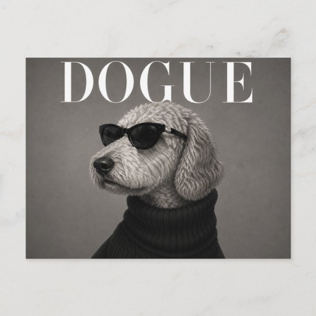 Goldendoodle Luxus-Mode-Editorial Postkarte (Vorderseite)