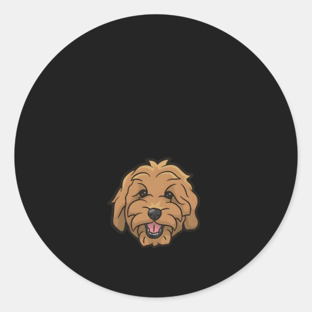 Goldendoodle-Mama Doodle Mama Golden Doodle Runder Aufkleber (Vorderseite)