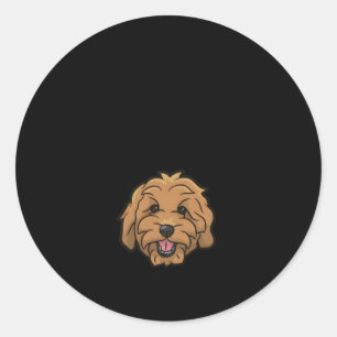 Goldendoodle-Mama Doodle Mama Golden Doodle Runder Aufkleber