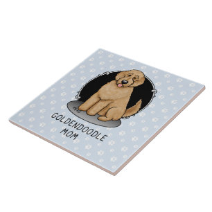 Goldendoodle-Mama Doodle-Mama (goldrot) Hundemutte Fliese