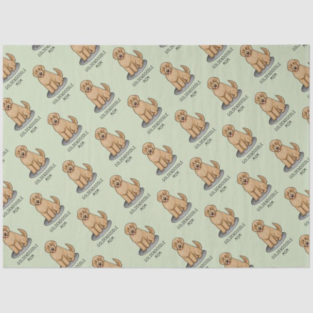 Goldendoodle-Mama Doodle-Mama (goldrot) Hundemutte Seidenpapier (Vorderseite)