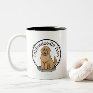 Goldendoodle-Mama Doodle-Mama (goldrot) Hundemutte Zweifarbige Tasse