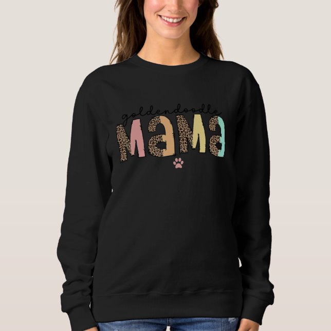 Goldendoodle Mama For Women Ladies Leopard Doodle  Sweatshirt (Vorderseite)