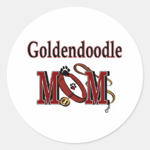 Goldendoodle-Mama Runder Aufkleber
