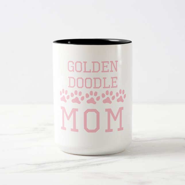 Goldendoodle Mama Zweifarbige Tasse (Mittel)