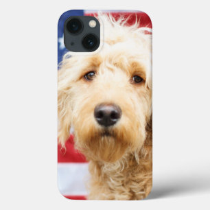 Goldendoodle mit amerikanischer Flagge Case-Mate iPhone Hülle