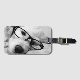 Goldendoodle mit Brille Gepäckanhänger
