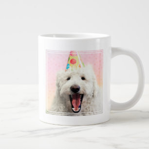 Goldendoodle mit Party-Hut Jumbo-Tasse